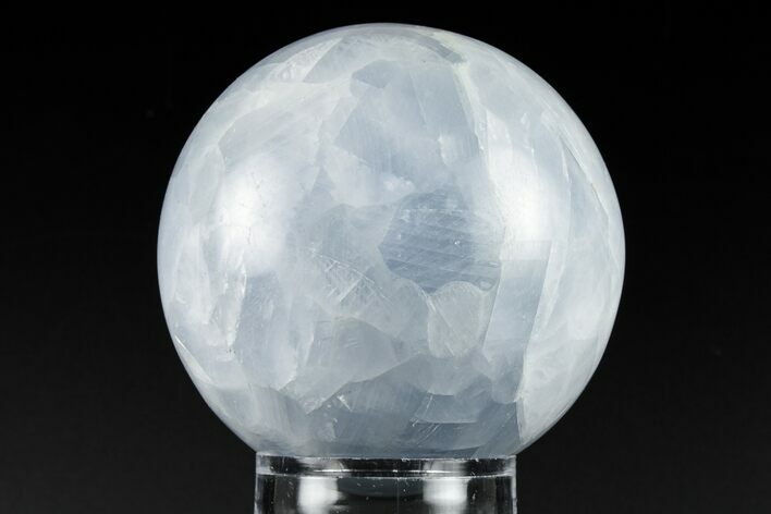 Polished Blue Calcite Sphere - Madagascar #202573